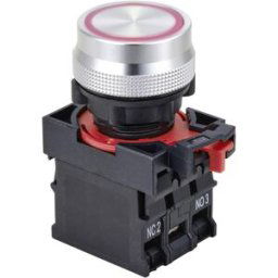 TRU COMPONENTS TC-10091040 ONPOW26-11E/R/12V Interrupteur à pression 250 V 5 A 1 x On/(On) à rappel rouge IP40 1 pc(s)