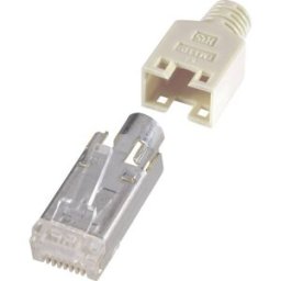 Connectique RJ45, blindé CAT5e Renkforce H9540.1-10 RJ45 mâle, droit Pôle: 8P8C beige 10 pc(s)