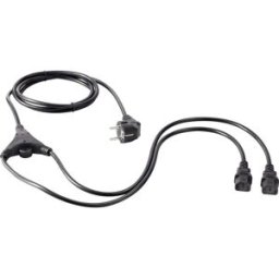 Sygonix SY-5178378 appareils IEC Câble Y noir 2 m