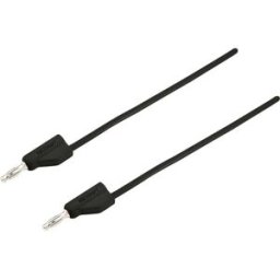 VOLTCRAFT Ultra-flexible Cordon de mesure [Banane mâle 4 mm - Banane mâle 4 mm ] 0.50 m noir MSB-300 10 A