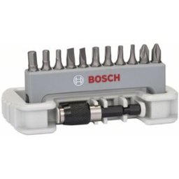 Bosch Accessories 2608522131 Jeu dembouts 12 pièces vis à fente, cruciforme Phillips, vis Pozidriv, 6 pans intérieurs, 6 pans intérieurs (TX)