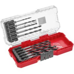 Einhell 108733 Jeu de forets pour le bois 10 pièces 3 mm, 4 mm, 5 mm, 6 mm, 7 mm, 8 mm 1 set