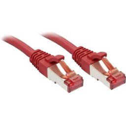 LINDY 47734 RJ45 Câble réseau, câble patch CAT 6 S/FTP 2.00 m rouge avec cliquet dencastrement 1 pc(s)