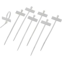 TRU COMPONENTS Marqueur de câble Surface de marquage : 25 x 9 mm Coloris naturel 539830 100 pcs