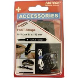 FASTECH® 800-330C Collier de serrage auto-agrippant pour grouper partie velours et partie agrippante (L x l) 110 mm x 11 mm noir 10 pc(s)