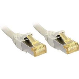 LINDY 47264 RJ45 Câble réseau, câble patch CAT 6a (câble brut CAT 7) S/FTP 2.00 m gris avec cliquet dencastrement 1 pc(s)