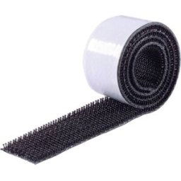 Binder Band 75763-H1 Bande auto-agrippante à coller tête de champignon (L x l) 500 mm x 25 mm noir 1 pc(s)