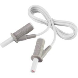 VOLTCRAFT Cordon de mesure de sécurité[Banane mâle 4 mm -Banane mâle 4 mm ] Ultra flexibles 1.00 m;blanc;MSB-501 10 A