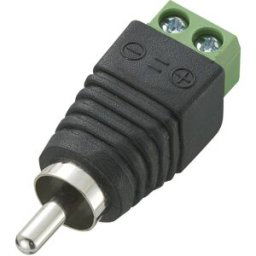 Cinch/RCA mâle, droit TRU COMPONENTS LT-RAC-DC 735875 Nombre de pôles: 2 noir 1 pc(s)