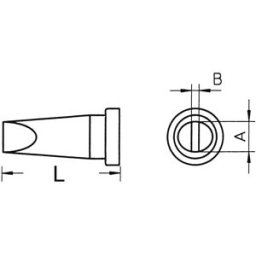 Weller LT-A Panne de fer à souder forme de burin, droite Taille de la panne 1.6 mm Contenu 1 pc(s)