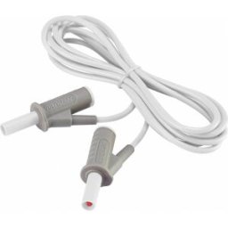 VOLTCRAFT Cordon de mesure de sécurité[Banane mâle 4 mm -Banane mâle 4 mm ] Ultra flexibles 2.00 m;blanc;MSB-501 10 A