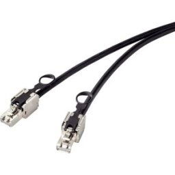 Renkforce RF-4538214 RJ45 Câble réseau, câble patch CAT 6a S/FTP 0.25 m noir avec anneau à tirer pour le déverrouillage 1 pc(s)