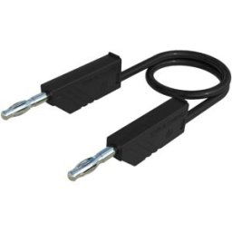 SKS Hirschmann MLN 25/2,5 SW Cordon de mesure Banane mâle 4 mm Banane mâle 4 mm 25.00 cm noir 1 pc(s)