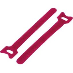 TRU COMPONENTS Collier de serrage auto-agrippant pour grouper partie velours et partie agrippante (L x l) 125 mm x 12 mm rouge 20 pc(s)