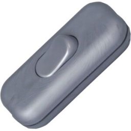 Interrupteur pour câble souple Kopp 191320086 avec décharge de traction argent 1 x Off/On 2 A 1 pc(s)