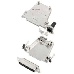 TRU COMPONENTS TCDTZF25DBSK 7708424 Kit embase SUB-D femelle 180 ° Nombre de pôles: 25 fût à souder 1 pc(s)