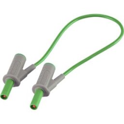 VOLTCRAFT Cordon de mesure de sécurité[Banane mâle 4 mm -Banane mâle 4 mm ] Ultra flexibles 25.00 cm;vert;MSB-501 10 A