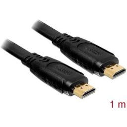 Câble de raccordement Delock HDMI Fiche mâle HDMI-A, Fiche mâle HDMI-A 1.00 m noir 82669 4K UHD Câble HDMI