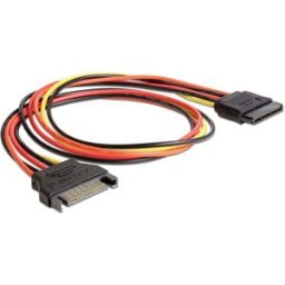 Câble de raccordement Delock alimentation 0.5 m multicolore