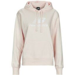Sweat-shirt New Balance ESSENTIALS STACKED LOGO HOODIE Beige EU XS femmes