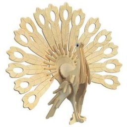 G-M014 Mini Peacock Model DIY 3D Wooden Animal Puzzle