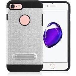 Angibabe Phone Case Silver with Stand for iPhone 8