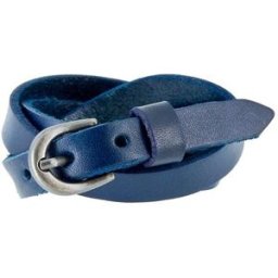 Elegant Leather Bracelet Dark Blue