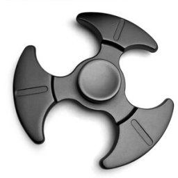 Tri Fidget Hand Spinner Zinc Alloy Black