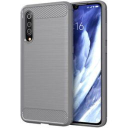 Rio Carbon Fiber Texture TPU Phone Case For Xiaomi Mi 9 Pro Grey