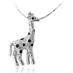 Giraffe Shape Pendant Design Necklace White Gold