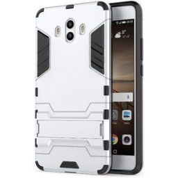 Silver HUAWEI Mate 10 Case Armour 2 in 1 Bracket Stand Back Cover