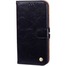 Hat-Prince Protective Leather Phone Case for iPhone XR Black