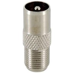 F to TV Plug Converter Silver