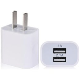 Dual USB Port Charger US Plug White