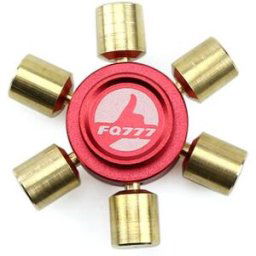 FQ777 Hexagonal Fidget Hand Spinner Brass Red and Gold