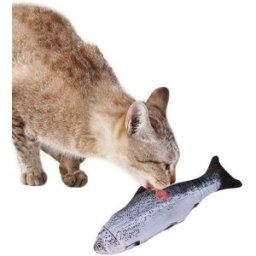 Electric 30cm Plush Fabric Simulation Fish Salmon