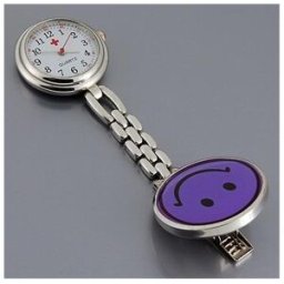Cute Smiley Face Style Nurse Quartz Watch Purple