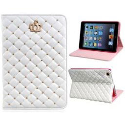 Crown Pattern Faux Leather Flip Case