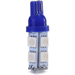 T10-5050-9SMD T10 3W 100-Lumen 9x5050 SMD LED Car Light Bulb FogParkingReading Lamp2-PackDC 12V - Blue