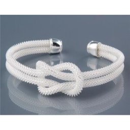 Silver Plated Cupronickel Alloy Love Knot Cuff Bracelet
