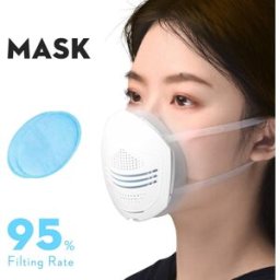 Reusable Washable Multi-Function Air Filter Mask White