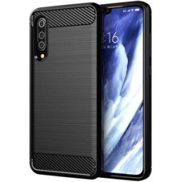 Rio Carbon Fiber Texture TPU Phone Case For Xiaomi Mi 9 Pro Black