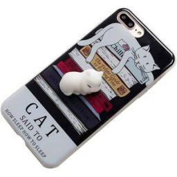 3D Sleepy Cat Silicone Case For iPhone 6 6S
