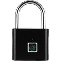 Smart Fingerprint Padlock USB Charging Black