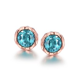 Fashionable Colorful K Gold Diamond Earrings