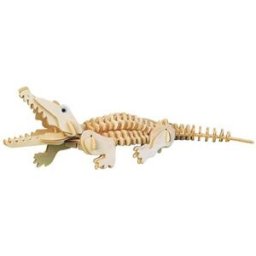 G-M013 Mini Crocodile Model 3D DIY Wooden Animal Puzzles