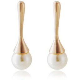 18K RGP Pearl Stud Earrings Gold