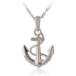 Rigant Sword Pendant Necklace White