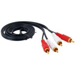 2 RCA to 2 RCA Cable Black