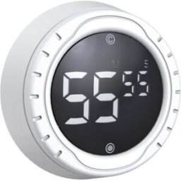 Baldr B0362S Kitchen Cooking Round Timer LCD Screen White